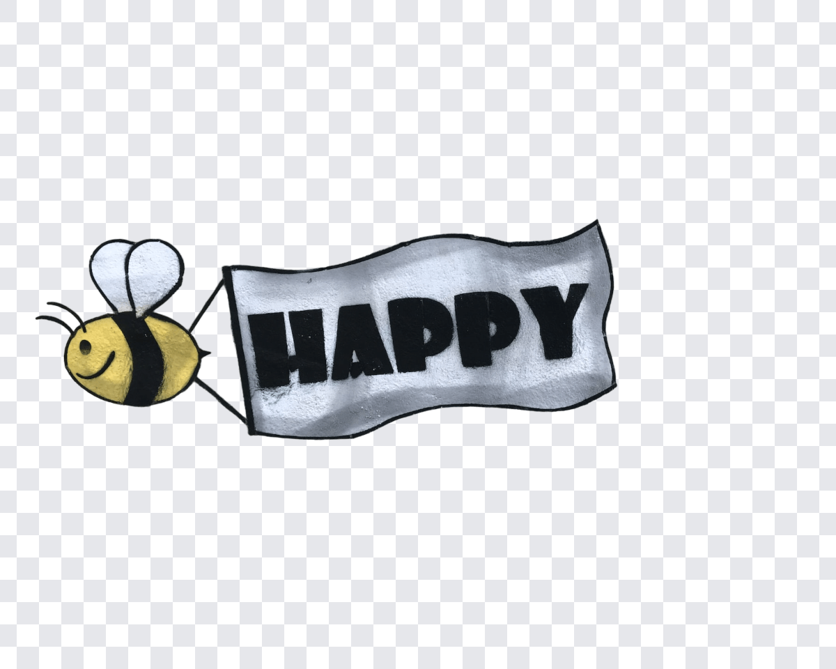get the subject of bee flowing the banner from the wallpaper photo