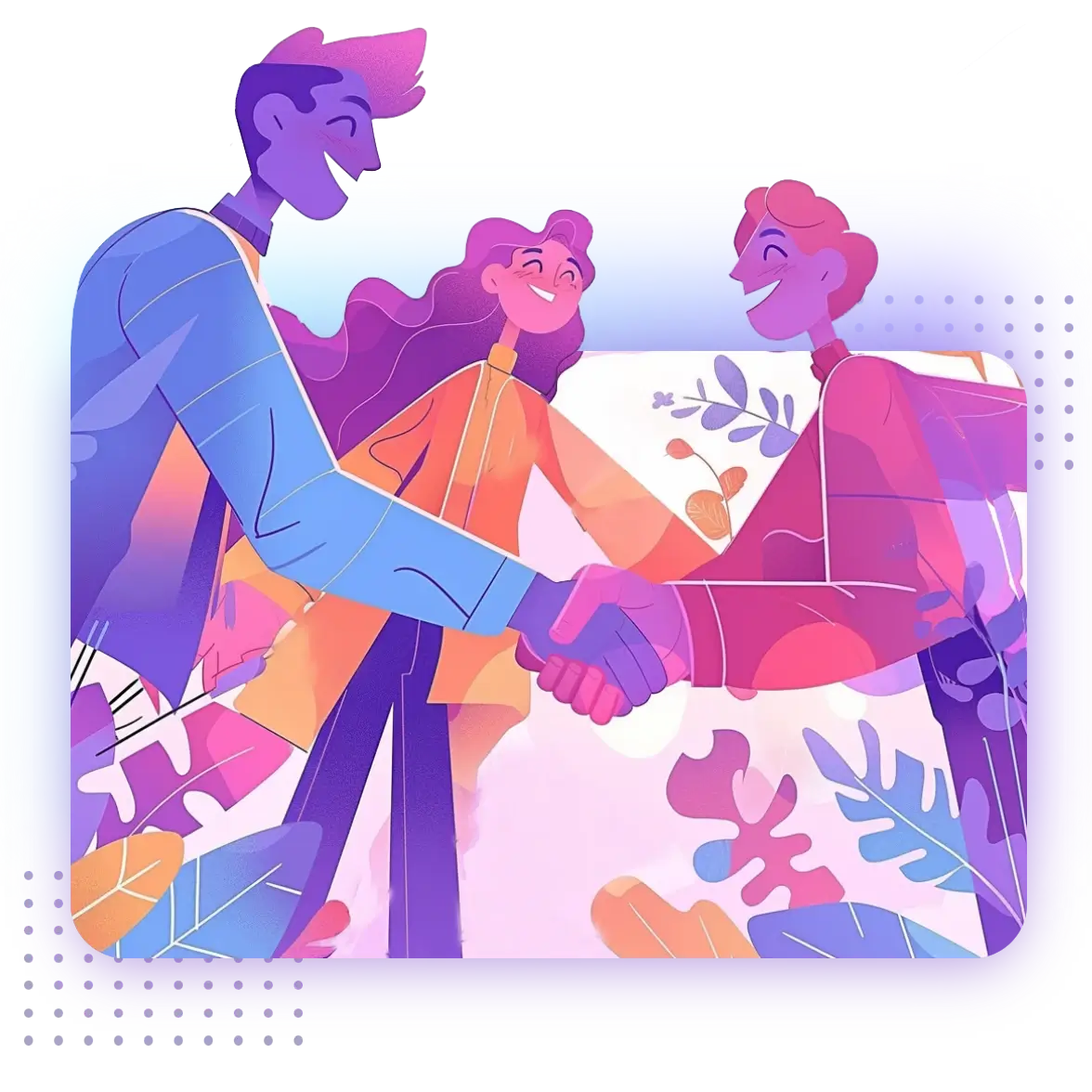 people handshaking illustration